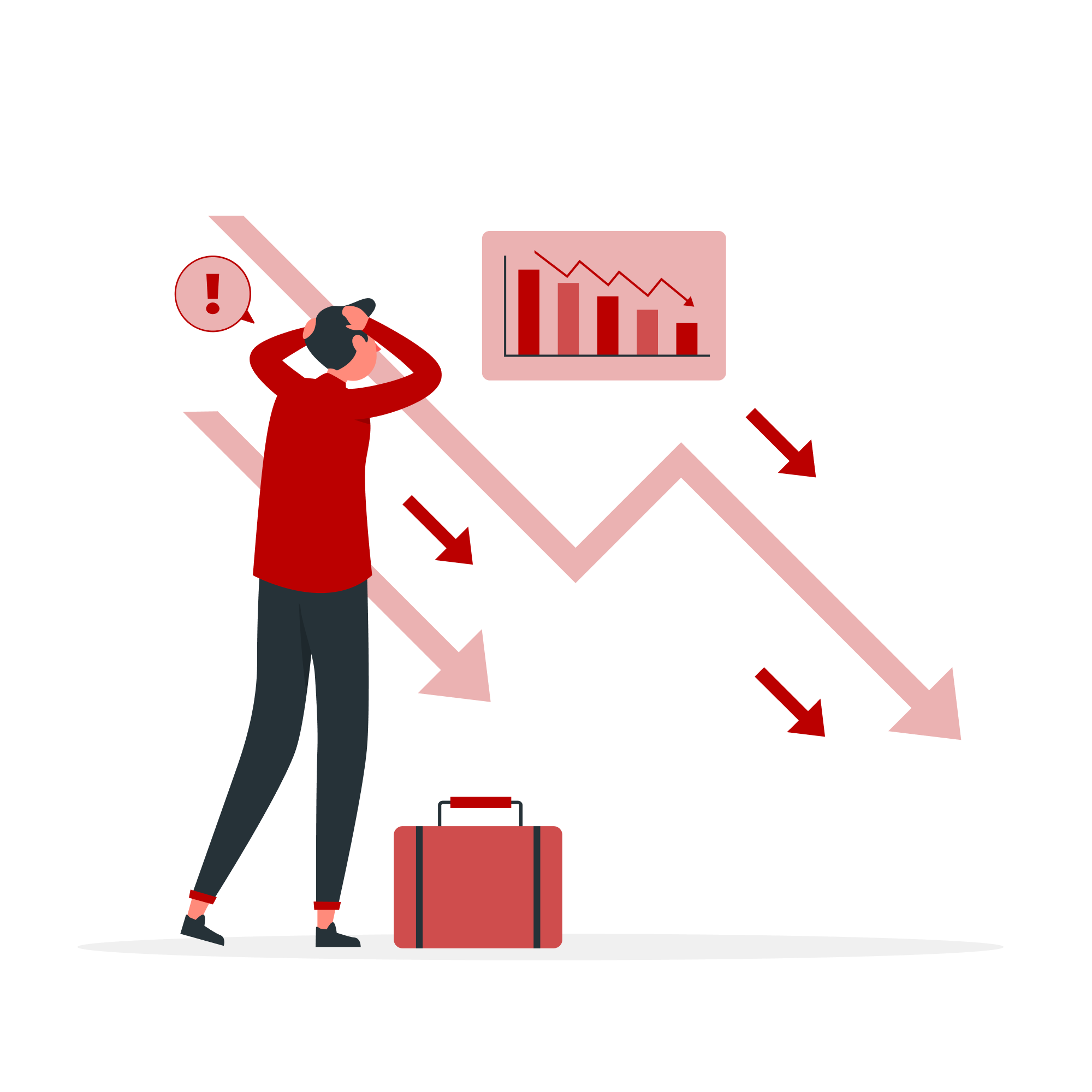 Falsche Absicherung Illustration